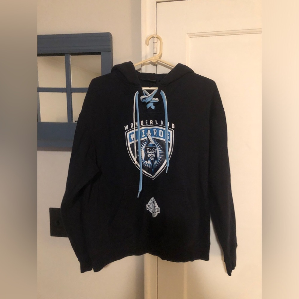 WONDERLAND Black and Blue Wizard Hoodie